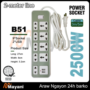 XT Extension Outlet Socket Plug with Switch Usb Cable Power Supply Power Board Socket Line Equipment