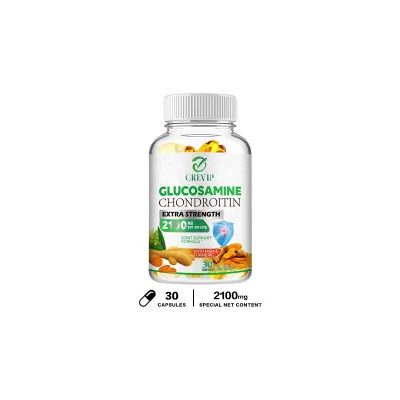 Grevip - Glucosamine Chondroitin MSM Complex - Joint Support Supplement Turmeric & Boswellia Triple Strength Glucosamine Capsules - with Quercetin Bromelain