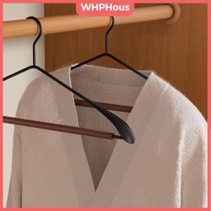 WHPHous Thickened Wide-shoulder Beech Iron Suit Hanger Seamless Non-slip Paint Metal Hanger Home Hotel Dry And Wet Dual-use Hange