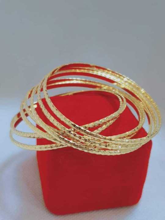 PURE 18K SAUDI GOLD DAYS BANGLE LIFETIME USE HIGH QUALITY