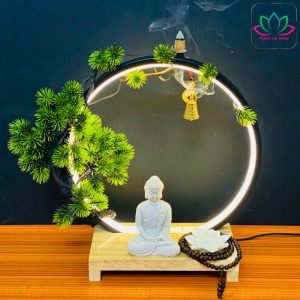 Thác Khói Trầm Hương Thác Khói Phong Thuỷ Tiểu Cảnh Trầm Hương Thiền Vị An Nhiên Thiền An Shop Decor Không Gian Sống.