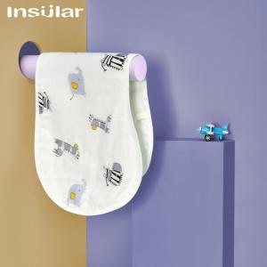 Insular 2in1 Organic Cotton Baby Burp Cloth Burping Bib Lampin Burpy Bib Newborn Towel Scarf Infant Gauze Washcloth
