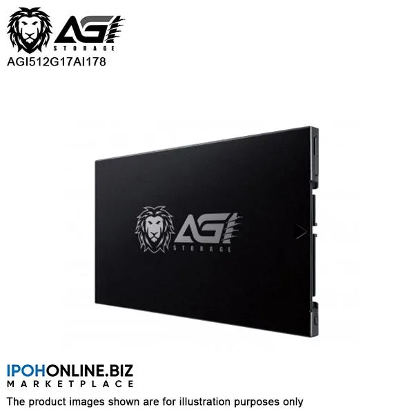 AGI 512GB High Performance SATA SSD 2.5 inch Up to 550MB/s read speed Solid State Drive - Intel Flash