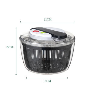 3L Salad Spinner Large Salad Bowl With Lid One-handed Easy Press Salad Spinner Washer Dryer Drainer Mixer