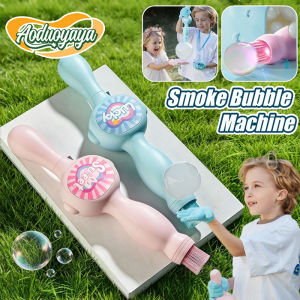 Aoduoyaya Fog Bubble Machine 3+ Rechargeable Automatic Bubble Maker Colorful Light Outdoor Play Toy