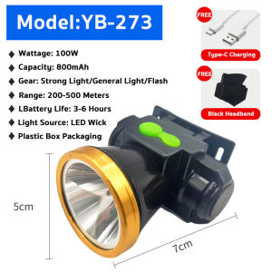 💡Brighter than car lights💡Headlamps High Power LED  Flashlight Rechargeable Searchlight Headlight Super bright headlamp Waterproof Long-distance Illumination Fishing Camping Searchlight头灯