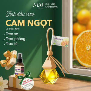 Lọ Tinh Dầu Organic Cam Ngọt Khử Mùi Treo Thơm Phòng TINHDAUSACHANH 10ml Tinh Dầu Trang Trí Thơm Ô Tô Chống Say Xe