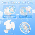 GOOJODOQ 5000mAh Mini Fan Rechargeable Electric Fan Portable LED Display Foldable Electric Fan Hand-Held Fan 6-Speed fan Table fan. 