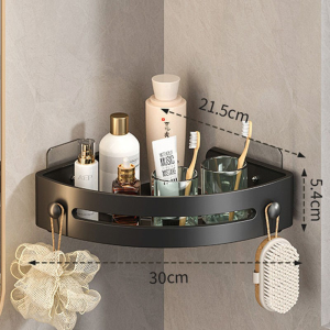 JACIRCLE  ที่วางของ ในห้องน้ำ ติดตั้งง่าย ไม่จําเป็นต้องเจาะรู