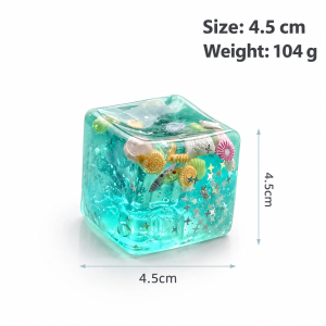 Transparent Island Cube Squishy Toy Stress Relief Fidget Toy Crystal Cube Decoration Kids Gift Kiub Pulau Lutsinar 3D Mainan Squishy Anti Stress Mainan Fidget Hiasan Kiub Kristal Hadiah Kanak Kanak 立体透明海岛魔方捏捏乐解压发泄玩具仿真水晶方块摆件儿童创意玩具软糯捏捏手感小礼物 A539