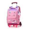 (48 hours delivery)Trolley children's school bag  kindergarten girl bag trolley backpack 6-wheel stair trolley bag for kids boys trolley bag for kids girls  Backpacks Trolley school bag with wheels. 