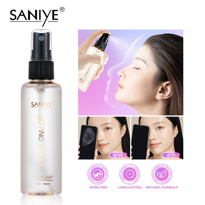 SANIYE Setting Spray Long-lasting Lock Makeup Spray Facial Rapid Film ...