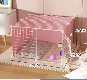 Các mẫu chuồng chó mèo thú cưng màu hồng xinh chuồng chó mèo lắp ghép đa năng