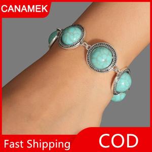 【CANAMEK】 Thời Trang Boho Cổ Điển Vòng Vòng Đeo Tay Ngọc Trai Bangles Cho Phụ Nữ Màu Xanh Đỏ Đen Bead Cổ Điển Bohemian Có Thể Điều Chỉnh Vòng Đeo Tay Trang Sức