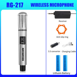 RAYHAYES Professional Wireless Microphone Rechargeable Dynamic Microphone For Videoke