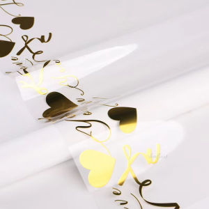 (20PCS) TRANSPARENT LOVE Waterproof Flower Wrapping Paper Bouquet Gift Florist Birthday Kertas Pembalut Bunga Hadiah