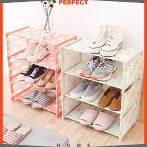Rak Sepatu 3 Susun Serbaguna Praktis Bongkar Pasang Motif Beruang / Tempat Penyimpanan Sepatu PH C98