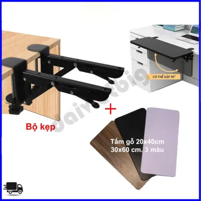 2 Kẹp bản lề gập mở rộng bàn làm việc tăng không gian để đồ