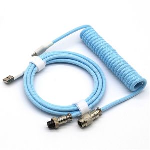 DOUBLEL Keyboard Accessories 5 Cores Usb Port Gaming Keyboard 3 Meter Mechanical Keyboard Cable Mechanical Keyboard Wire Type C Usb Cable Keyboard Coiled Cable