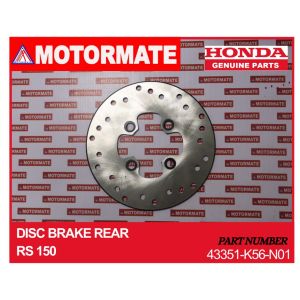 HONDA GENUINE PARTS DISC BRAKE REAR RS 150 PART #43351-K56-N01