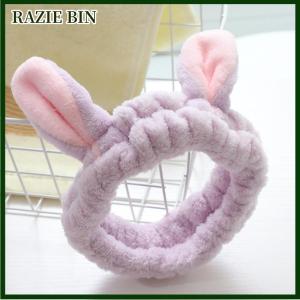 RAZIE BIN Wash Face Headband Letter Soft Warm Bow Makeup Hairbands Animal Ears Girls Elastic Holder Hair Bands Turban Hair Accessories