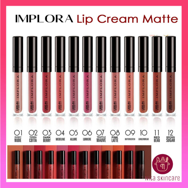 [Ready Stock] Implora Lip Cream Matte 12 Warna Urban Lip Cream BPOM Lip ...