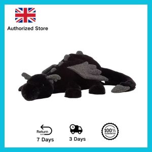 Onyx dragon plush toy from London comes with a gift bag soft and skin-friendly a perfect holiday gift.