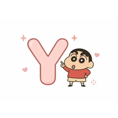 6 SHIN móc khoá chữ cái Shin Chan hồng hào dễ thương đáng yêu bộ chữ
