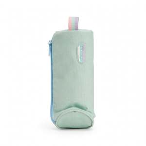 Aesthetic Pastel Canvas Pencil Case Large Capacity Standing Pen Pouch Cute Macaron Color Stationery