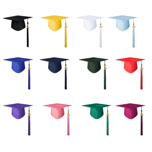 Comfortable Knitted Graduation Caps 2025 For Children Glossy Lookings Tassels Graduation Hat For Various School Event