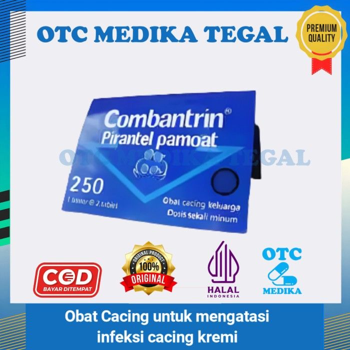 Combantrin 250 mg 2 Tablet Obat cacing untuk mengatasi infeksi cacing