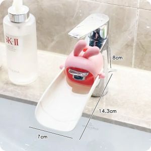 Cute faucet extender creative cartoon rabbit bathroom bathroom sink kitchen water flow buffer expansion
