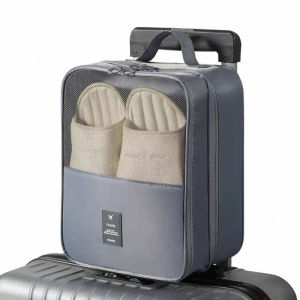Travel Shoe Bag Shoe Organizer Storage Bag Waterproof Foldable Visible Luggage Handle Sulit Matibay Trip