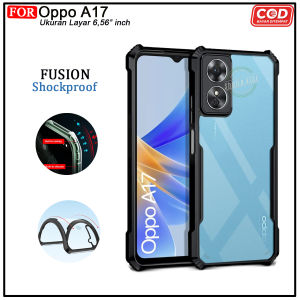 PROMO Case Oppo A17 Softcase Fusion Shockproof Transparan Protect Camera