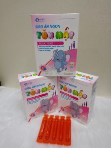 ( Combo 03 hộp ) Siro ăn ngon TŨN MẬP -Hỗ trợ tăng cường sức hấp thu dưỡng chất hỗ trợ tăng cường sức đề kháng - Hộp 20 ống