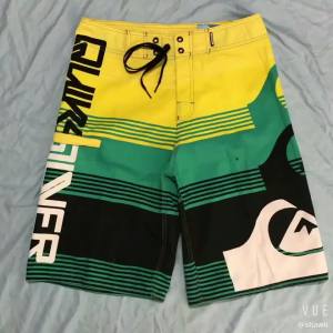Waterproof peach skin fabric mens quick-dry beach shorts Printed surf shorts