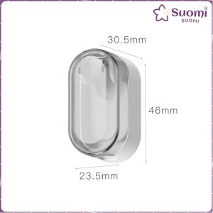Suomi Toothbrush Holder Wall-mounted Punch-free Toothbrush Storage Rack Automatic Flip Cover