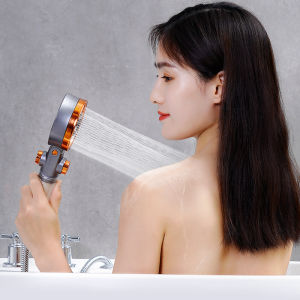 Modern Fashion Pressurized One-Button Stop Water Saving Hand Held Shower Head Double-Sided Beauty Skin Filt Bathroom Accessories