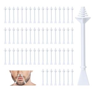 Nose Hair Wax Sticks 60 Pcs Nose Wax Applicator Sticks Spatulas Nose Hair Removal & Nostril Cleaning Nose Ear Hair Removal Wax for Men Women Painless