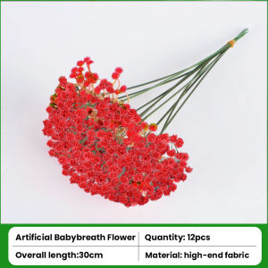 12Pcs 30cm Baby Breath Flowers Gypsophila Artificial Flowers Wedding Bridal DIY Bouquet Arrangement Wedding Party Home Decoration Flower