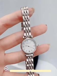 Armani Small Dial Starry Sky Watch for Women Waterproof High School Student Quartz Watch Elegant Womens Watch with Steel Band Live Streaming
