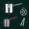 Top 100 - Panci Multifungsi 4 in 1 Multi Deep Fryer Set Penggorengan Rebus Stainless Steel Saringan Capitan Klip Makanan. 