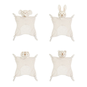 Adorable Animal Baby Soothing Blanket Soft Breathable PP Cotton Soother Doll Toy for Newborns Travel Nursery Home