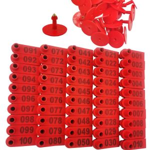 Eartag Kambing Domba 100pcs Ear Tag Sapi Babi Penanda NOMOR 1-100 Anting Identifikasi Ternak