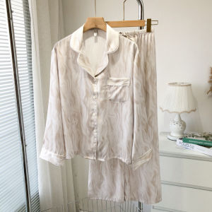 Baju Tidur Piyama Wanita BS-3399 Lengan Panjang Celana Panjang Premium Halus Lembut Setelan Es Silk