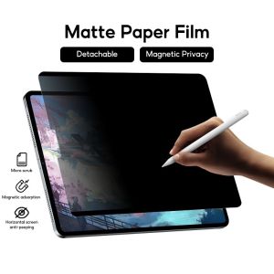 【✅SG LOCAL STOCK🔥】RICHMENTMALL Magnetic Privacy Matte Screen Protector for iPad Pro 2024/2023 Ultra - Hydrogel Film Anti-Spy 9H Hardness Anti-Glare 40% Blue Light Filter Bubble-Free Installation