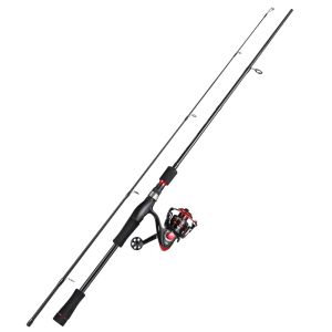 Set Joran Pancing dan Pemutar Senar Joran Pancing 1.8M 2 Bagian dengan Penggulung Senar Pancing