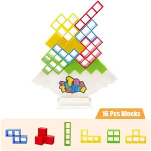 YUNLEO Tower Game Tetris Balance Toy Stacking Building Block Toys for Kids Adults Family Games