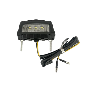 Strong Weatherproof Standard Motorcycle License Plate Light Reflective 3 LED Energy Saving Water Resistant Safety Mirror