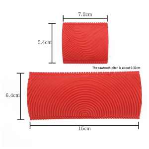 Mitch 2PCS Wood Graining Grain Shell Rubber Roller Painting Effects DIY Wall Imitation Decoration Tools